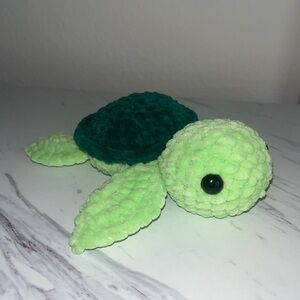 Green Crochet Turtle Plushie